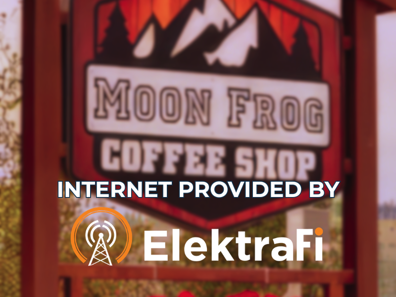 Public WiFi for Moon Frog Coffee Provided by ElektraFi