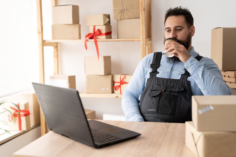 small business wifi in a packaging room